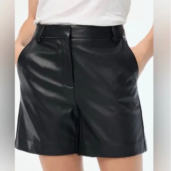 J Crew Faux Leather Shorts - Picture 1 of 5